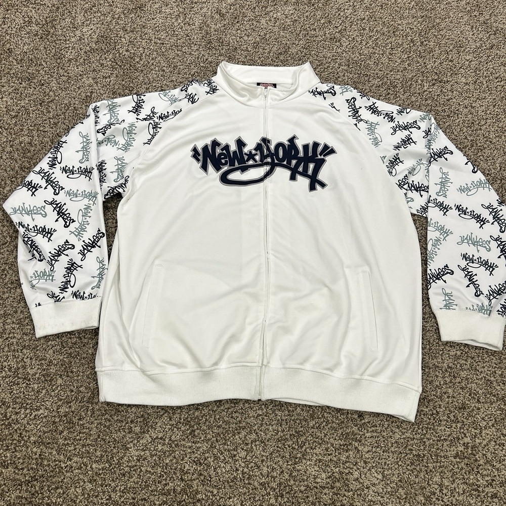 Stitches Athletic Gear New York Yankees Graffiti Print Track Jacket 3XL Full‐Zip
